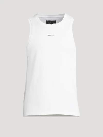 Logo Ribbed Tank Top