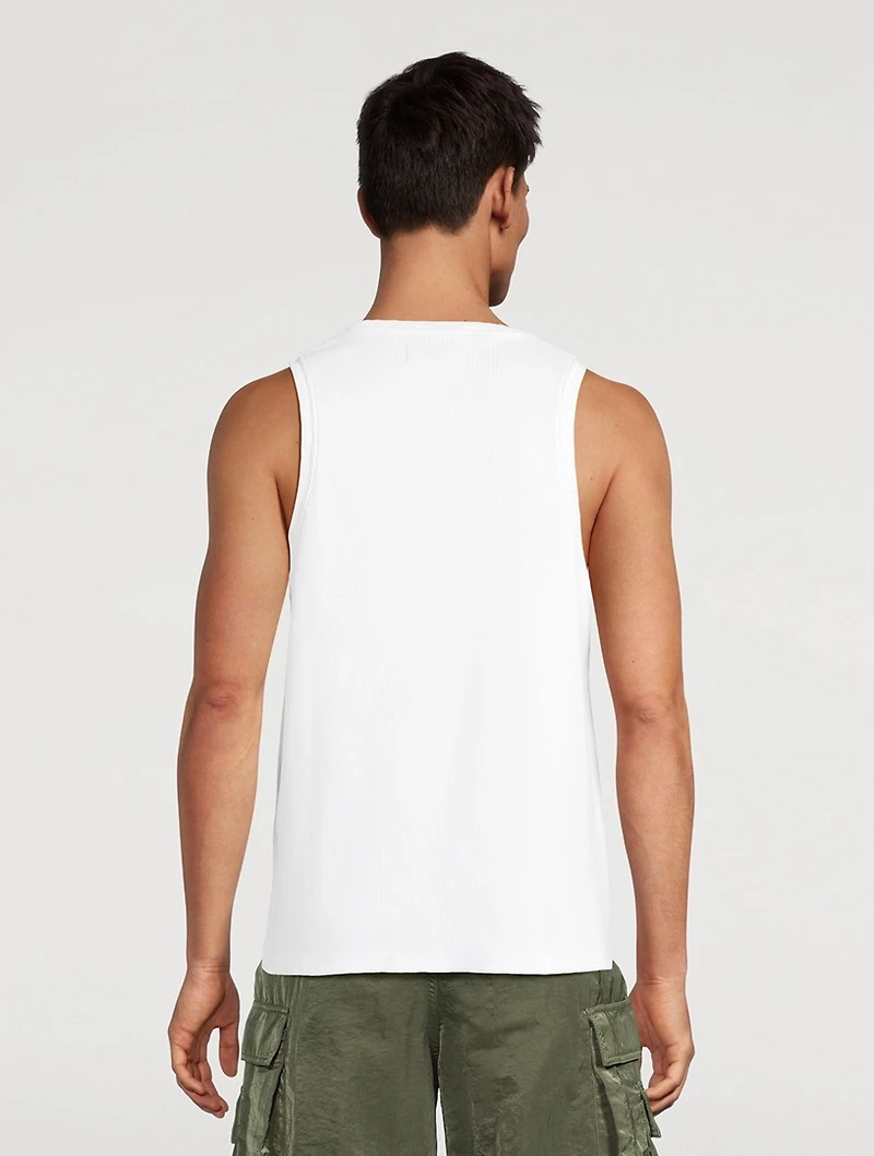 Logo Ribbed Tank Top
