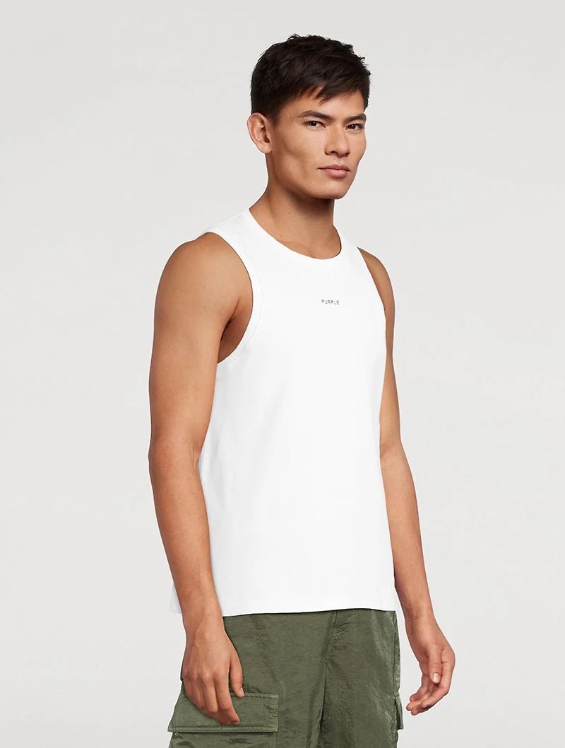Logo Ribbed Tank Top