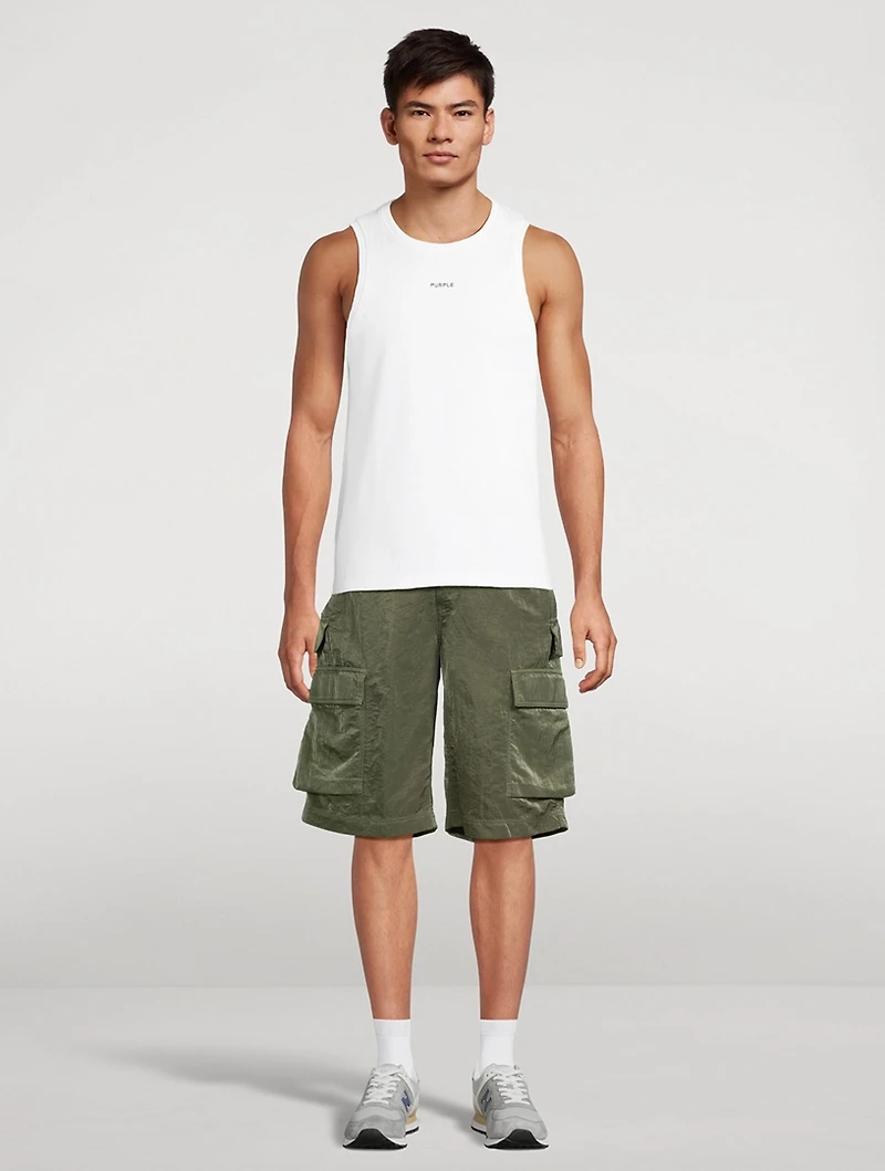 Logo Ribbed Tank Top