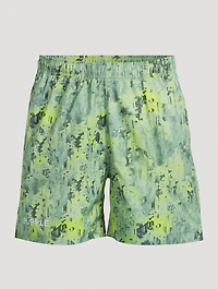 Worn Gothic Swim Shorts Camo Print