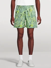 Worn Gothic Swim Shorts Camo Print