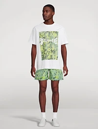 Worn Gothic Swim Shorts Camo Print