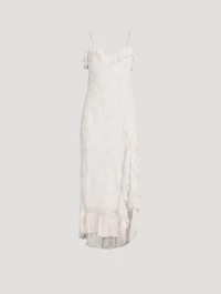 Selliot Ruffled Slip Dress Floral Print