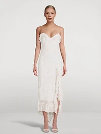 Selliot Ruffled Slip Dress Floral Print