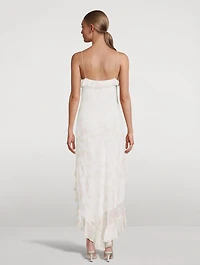 Selliot Ruffled Slip Dress Floral Print