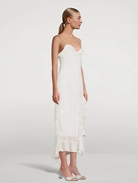Selliot Ruffled Slip Dress Floral Print