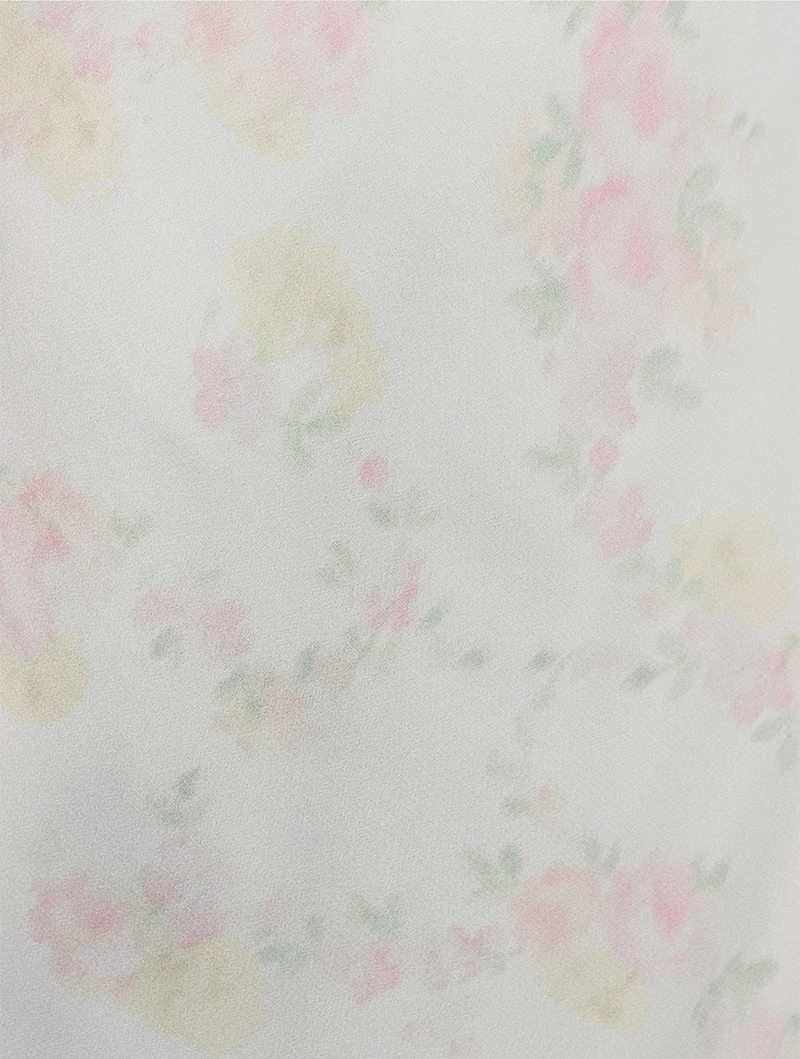 Selliot Ruffled Slip Dress Floral Print