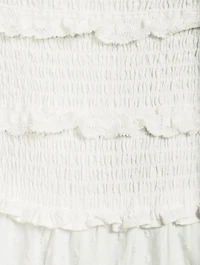 Fellows Ruffled Smocked Mini Dress