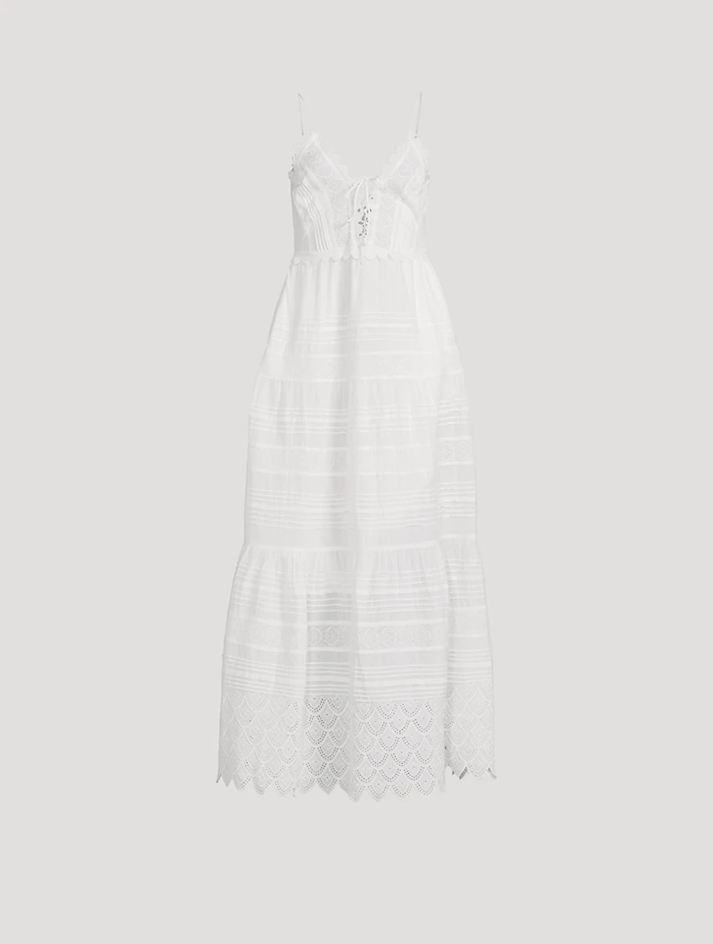 Terria Embroidered Lace Maxi Dress