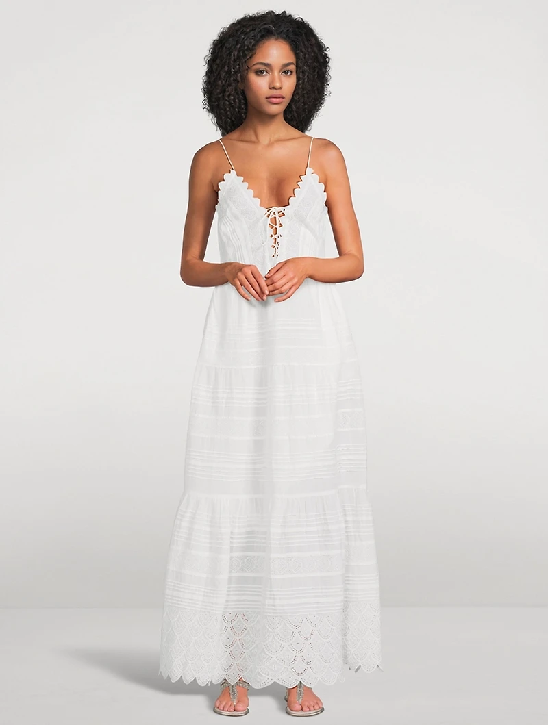 Terria Embroidered Lace Maxi Dress