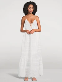 Terria Embroidered Lace Maxi Dress