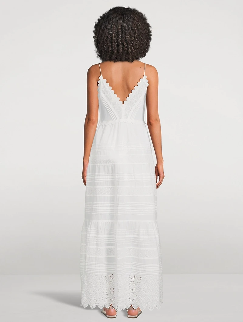 Terria Embroidered Lace Maxi Dress