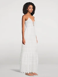 Terria Embroidered Lace Maxi Dress