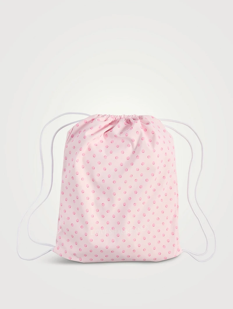 Madora Drawstring Bag In Tennis Racket Print