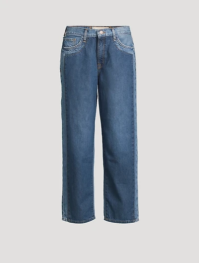 Kelly Cropped Mid-Rise Straight Leg Jeans