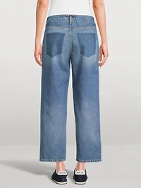 Kelly Cropped Mid-Rise Straight Leg Jeans