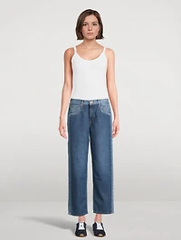 Kelly Cropped Mid-Rise Straight Leg Jeans