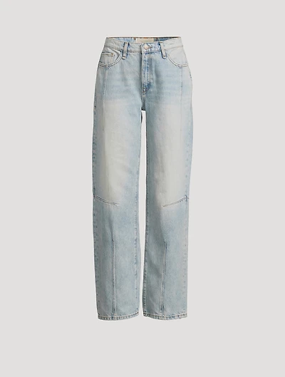 Goldie Mid-Rise Darted Straight Leg Jeans