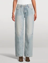 Goldie Mid-Rise Darted Straight Leg Jeans