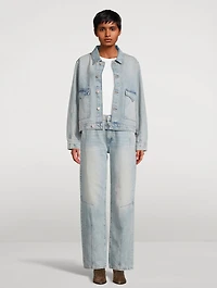 Goldie Mid-Rise Darted Straight Leg Jeans