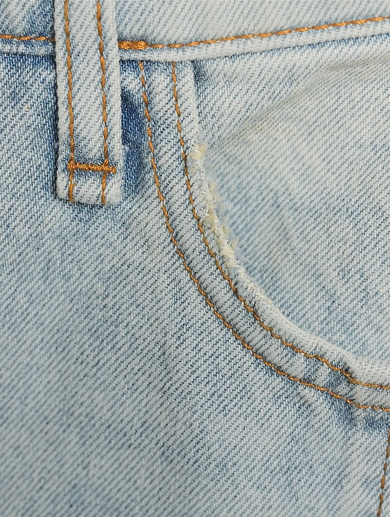 Goldie Mid-Rise Darted Straight Leg Jeans