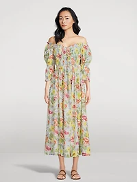 Ischia Midi Dress Floral Print