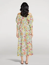 Ischia Midi Dress Floral Print