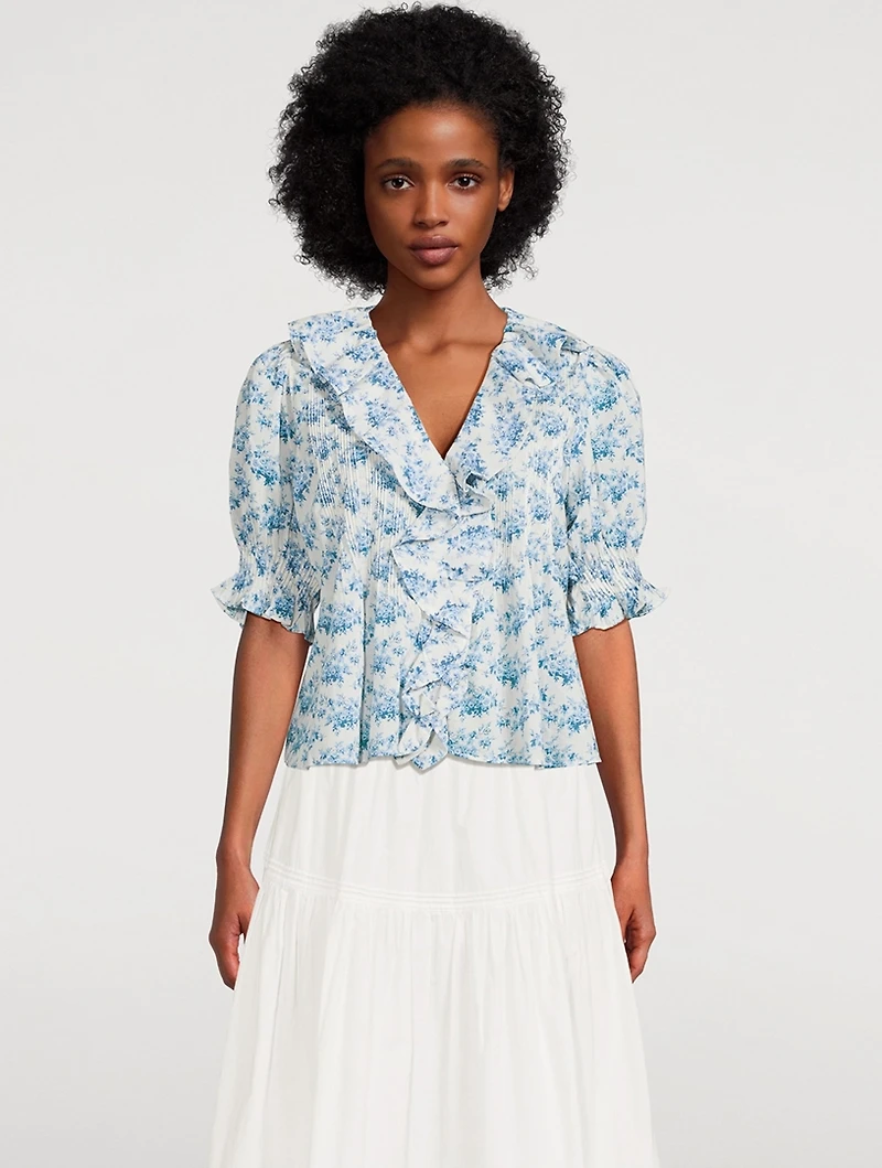 Henri Voile Blouse Floral Print