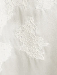 Valeria Lace-Trimmed Silk Mini Dress