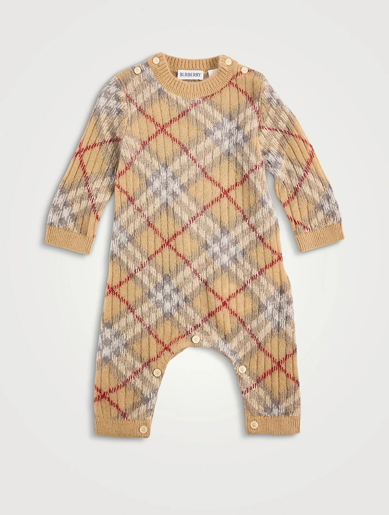 Check Alpaca Wool And Silk Jumpsuit