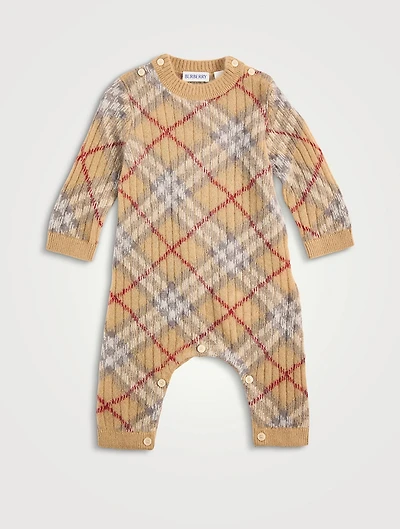 Check Alpaca Wool And Silk Jumpsuit