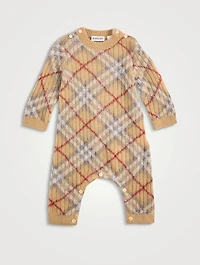 Check Alpaca Wool And Silk Jumpsuit