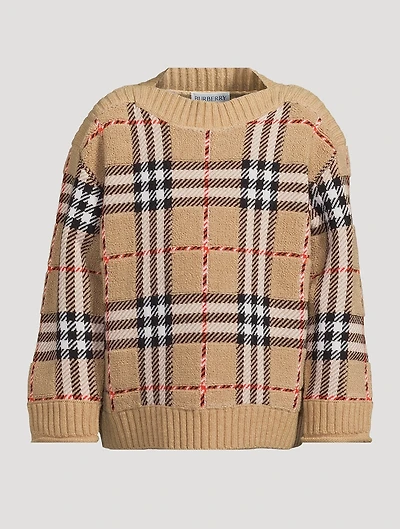 Check Wool Sweater