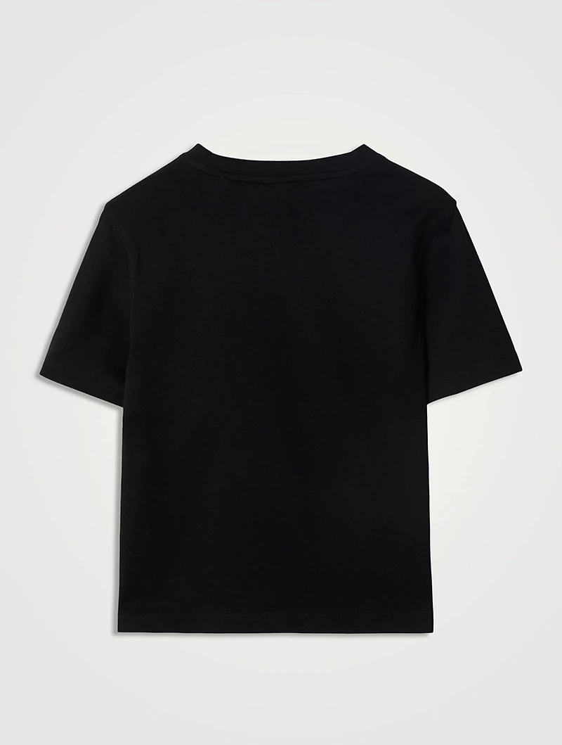 Check Label Cotton T-Shirt