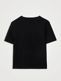 Check Label Cotton T-Shirt