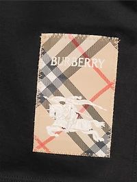 Check Label Cotton T-Shirt