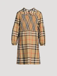 Check Cotton Poplin Dress