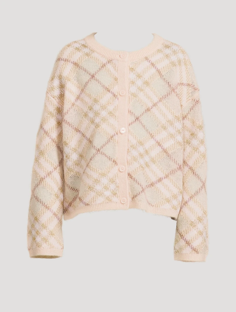 Check Alpaca And Silk-Blend Cardigan