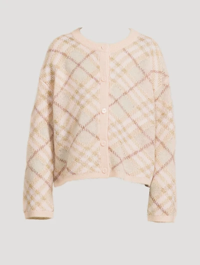 Check Alpaca And Silk-Blend Cardigan