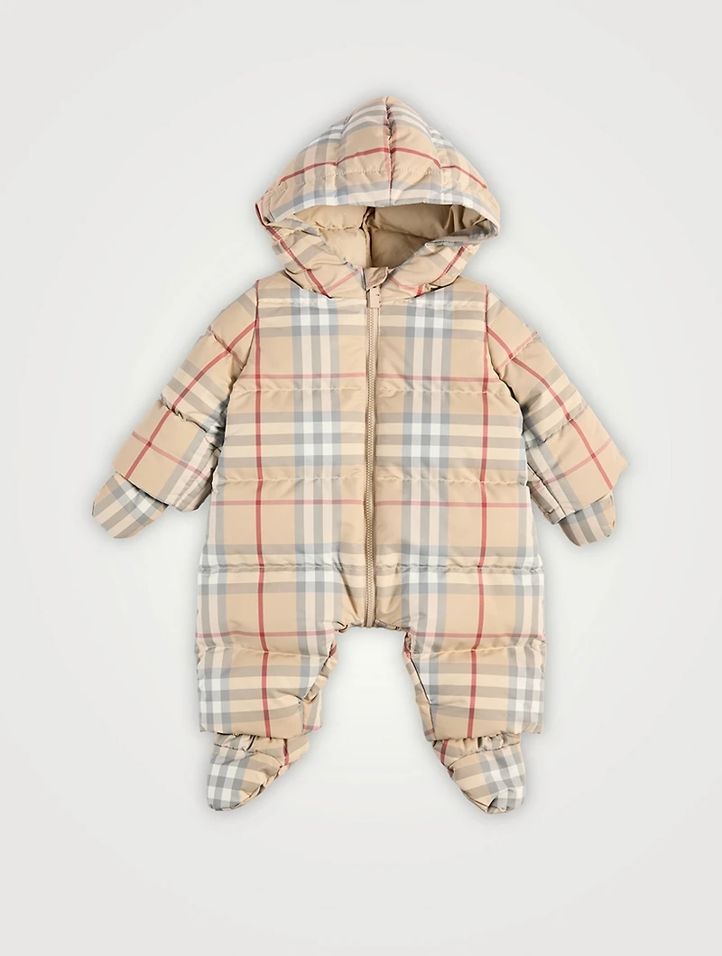 Check Puffer Suit