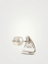 Night Swim Pavé Shield Stud Earrings