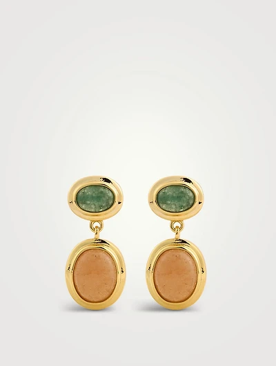 Night Swim Sunset Two-Stone Stud Earrings