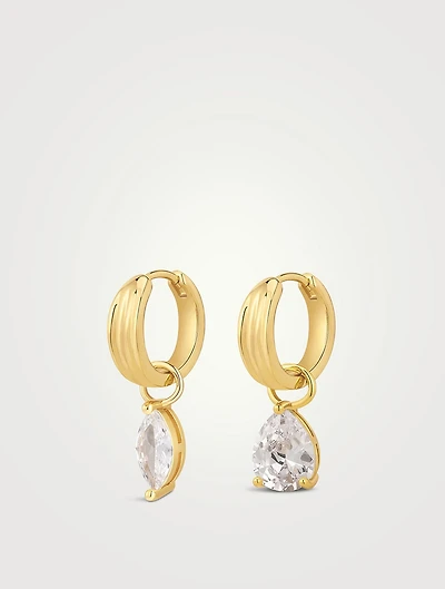 DEZI x Luv AJ Perfect Pear Huggie Hoop Earrings