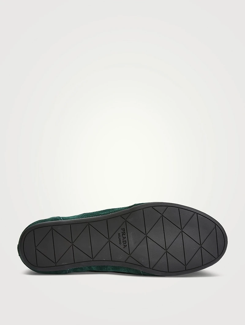 Collapse Re-Nylon And Suede Elasticized Sneakers
