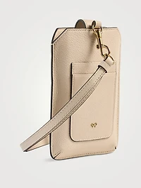 Carry On Leather Travel Phone Case With Lanyard