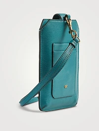 Priority Baggage Leather Travel Phone Case With Lanyard
