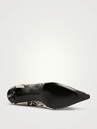 Mercer Snakeskin-Embossed Leather Ankle Boots