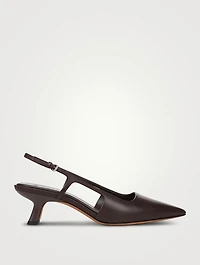 Bianca Leather Slingback Pumps