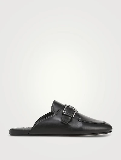 Minetta Leather Loafer Mules